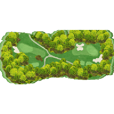 江戸崎カントリー倶楽部 南OUT2番ホール コース図