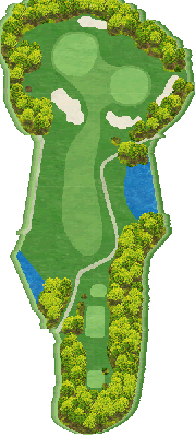 岡山御津カントリークラブ OUT8番ホール コース図