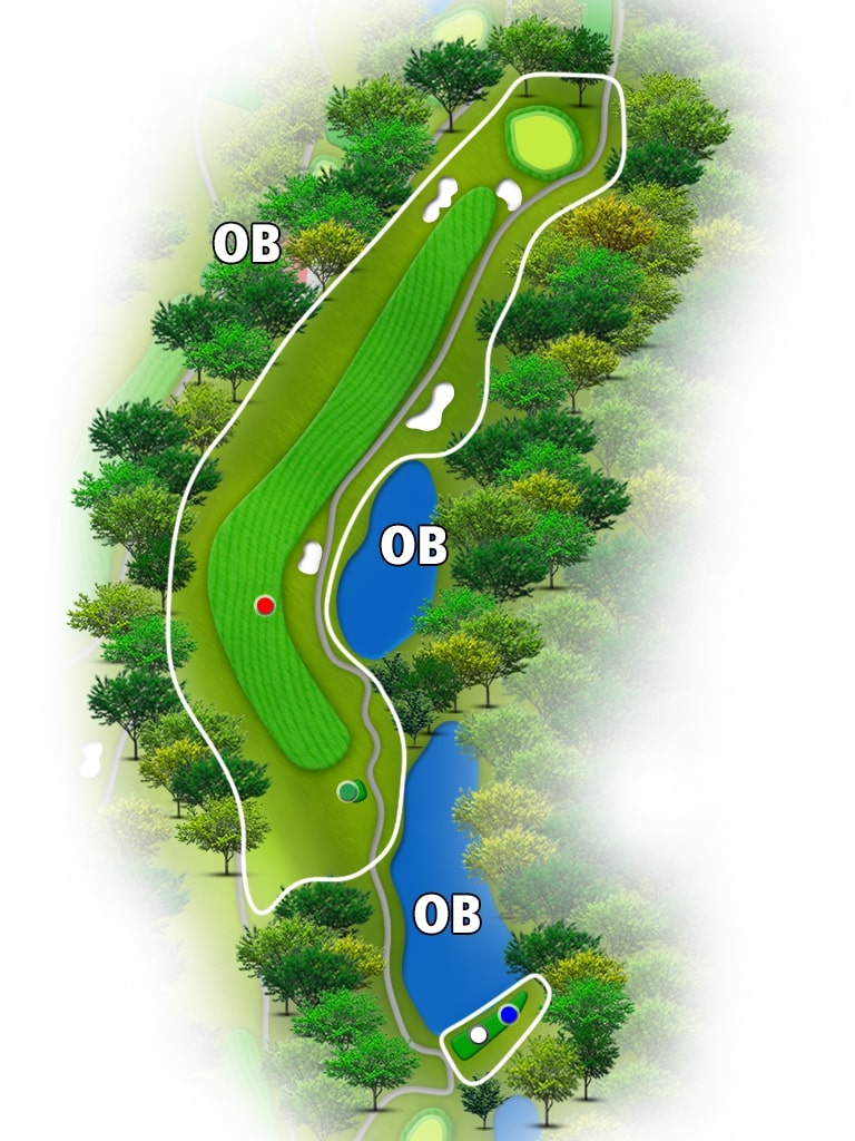 愛宕原ゴルフ倶楽部 東コース6番ホール コース図