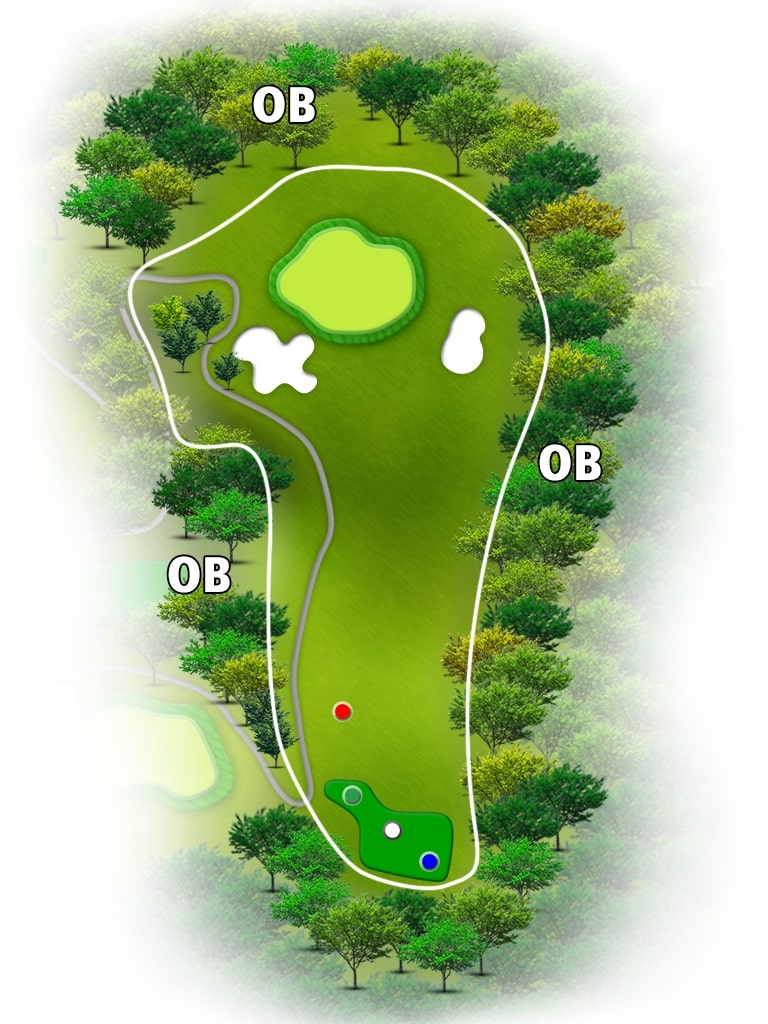 愛宕原ゴルフ倶楽部 東コース8番ホール コース図