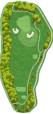 小杉カントリークラブ 北4番ホール コース図
