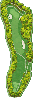 小杉カントリークラブ 北5番ホール コース図