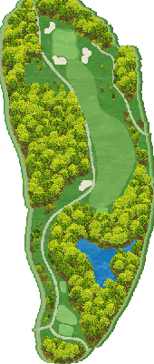 小杉カントリークラブ 北7番ホール コース図