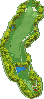 入間カントリー倶楽部 IN17番ホール コース図