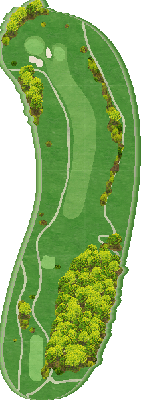 千歳カントリークラブ（北海道） からまつコース2番ホール コース図