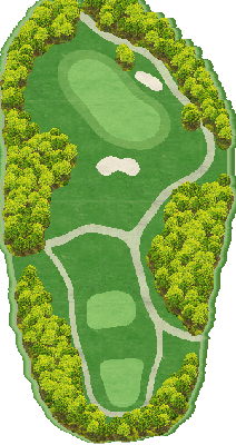 サンライズヒルズカントリークラブ 中コース2番ホール コース図