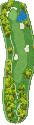 シギラベイカントリークラブ OUT9番ホール コース図