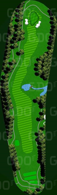 天野山カントリークラブ 東1番ホール コース図