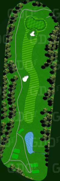 天野山カントリークラブ 西3番ホール コース図