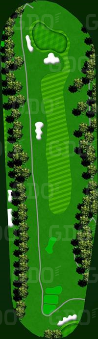 天野山カントリークラブ 西5番ホール コース図
