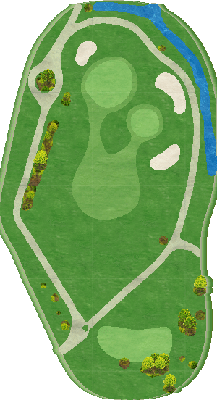 アジア取手カントリー倶楽部 西コース2番ホール コース図