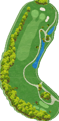 アジア取手カントリー倶楽部 西コース5番ホール コース図