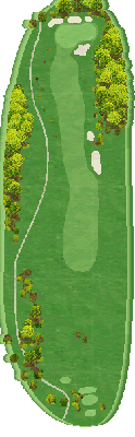 生野高原カントリークラブ OUT1番ホール コース図