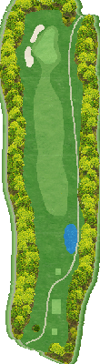 一達国際Ｐｒｉｖａｔｅ Ｇｏｌｆ倶楽部 OUT1番ホール コース図
