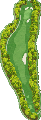 一達国際Ｐｒｉｖａｔｅ Ｇｏｌｆ倶楽部 OUT2番ホール コース図