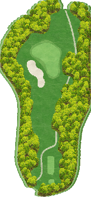 一達国際Ｐｒｉｖａｔｅ Ｇｏｌｆ倶楽部 OUT3番ホール コース図
