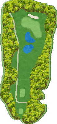 一達国際Ｐｒｉｖａｔｅ Ｇｏｌｆ倶楽部 IN17番ホール コース図