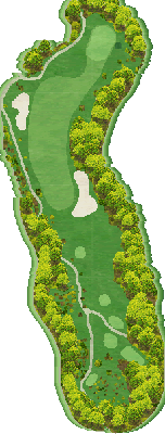 ザ・サードプレースカントリークラブ OUT8番ホール コース図
