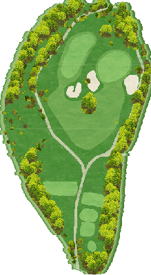 トライアルゴルフ＆リゾート ＡＳＯ ＣＯＵＲＳＥ（旧：阿蘇東急ゴルフクラブ） IN11番ホール コース図