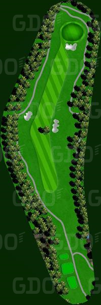 岐阜関カントリー倶楽部 東(ベントグリーン)OUT4番ホール コース図