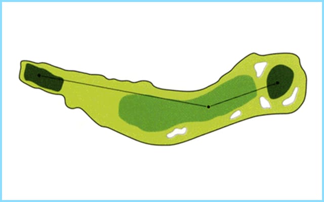 鳴門カントリークラブ OUT8番ホール コース図