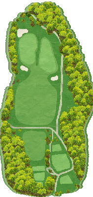 甲賀カントリー倶楽部 OUT8番ホール コース図