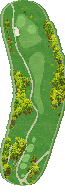 ＮＩＮＥ ＳＴＯＮＥ ＧＯＬＦ ＣＬＵＢ OUT1番ホール コース図