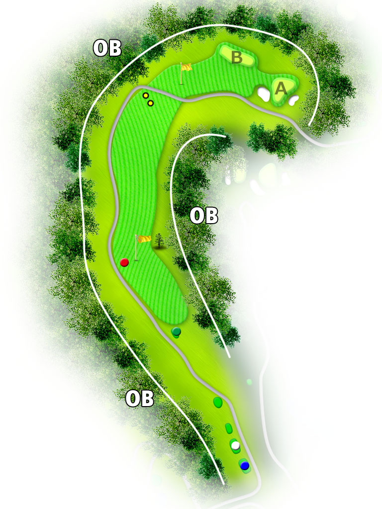 空港ゴルフコース 成田 IN11番ホール コース図