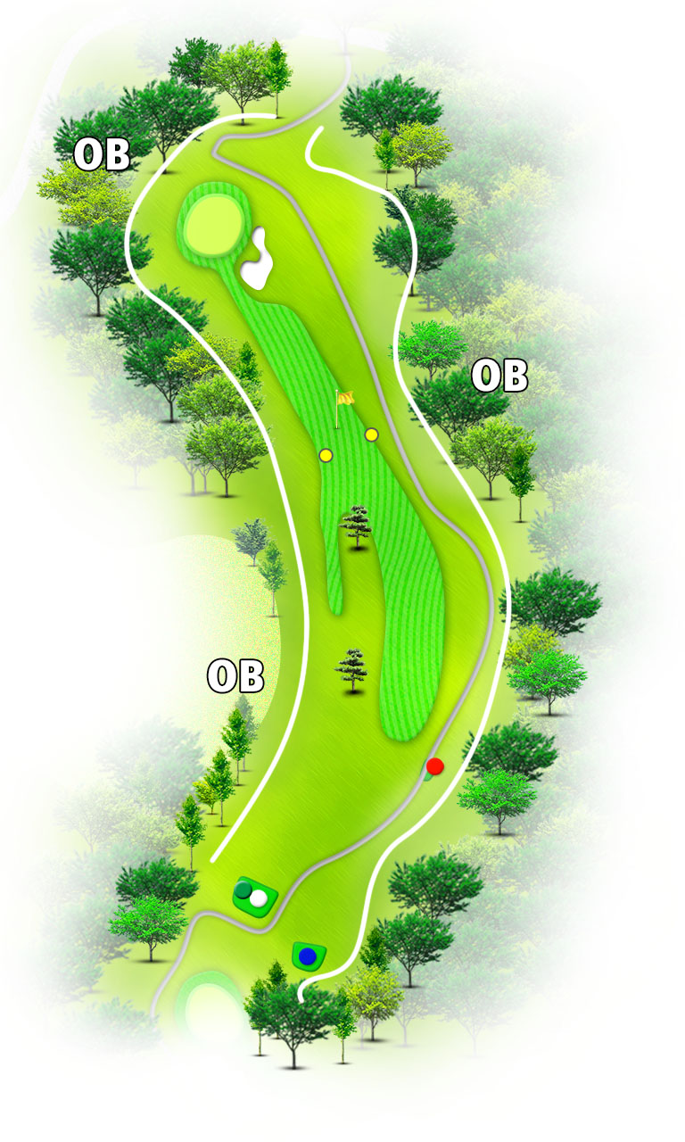小名浜カントリー倶楽部 東コース5番ホール コース図