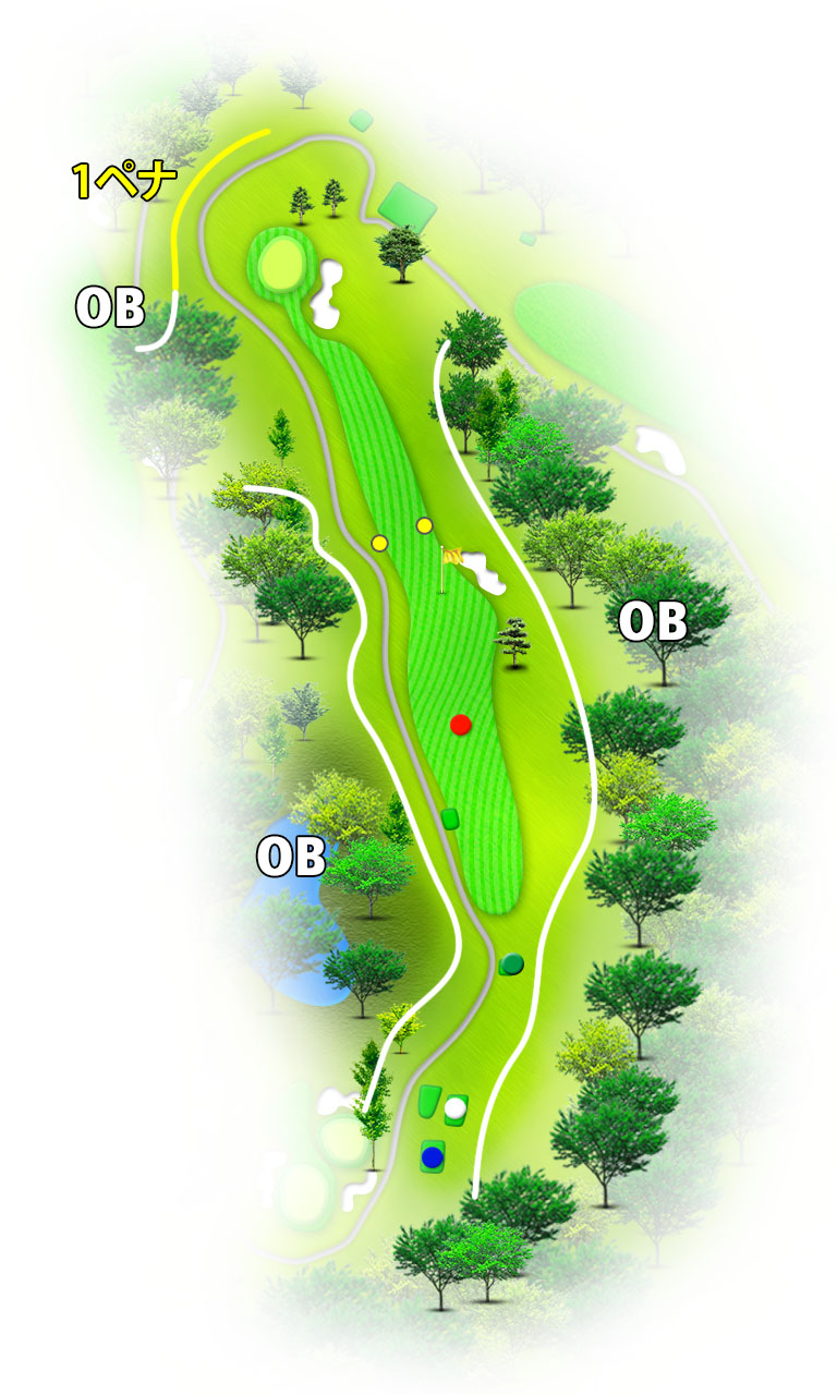 小名浜カントリー倶楽部 東コース8番ホール コース図