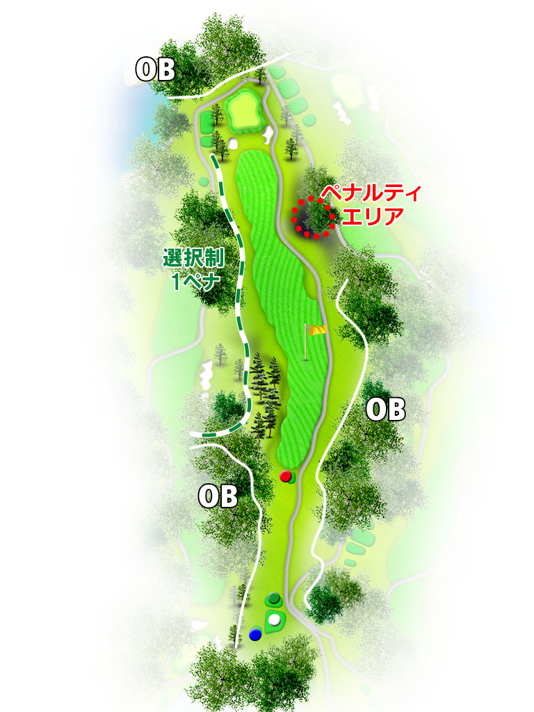 小名浜オーシャンホテル＆ゴルフクラブ IN14番ホール コース図