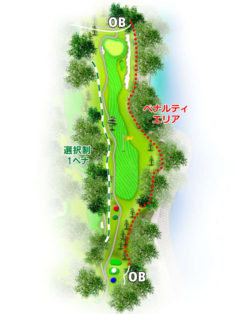 小名浜オーシャンホテル＆ゴルフクラブ IN18番ホール コース図