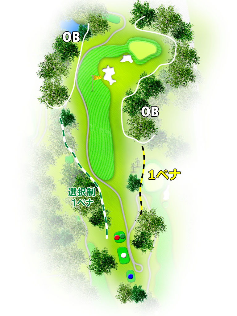 小名浜オーシャンホテル＆ゴルフクラブ OUT2番ホール コース図
