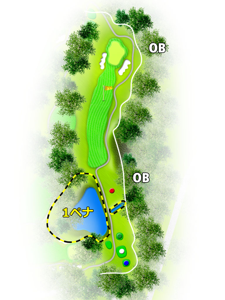 小名浜オーシャンホテル＆ゴルフクラブ OUT5番ホール コース図