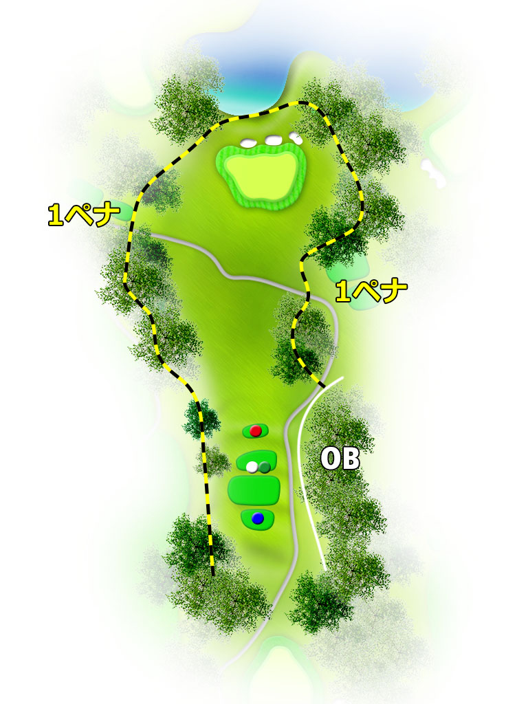 小名浜オーシャンホテル＆ゴルフクラブ OUT7番ホール コース図