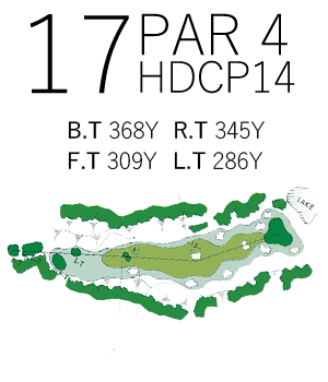 中京ゴルフ倶楽部石野コース IN17番ホール コース図