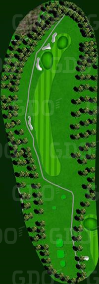 長竹カントリークラブ OUT7番ホール コース図