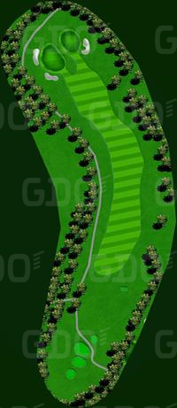 長竹カントリークラブ OUT9番ホール コース図