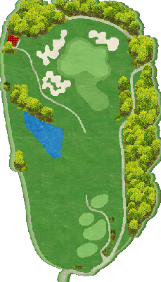サミットゴルフクラブ OUT6番ホール コース図