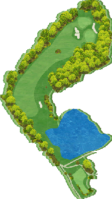 笠間桜カントリー倶楽部 中コース9番ホール コース図