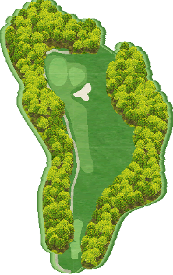 笠間桜カントリー倶楽部 南コース2番ホール コース図