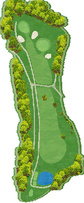 笠間桜カントリー倶楽部 南コース6番ホール コース図