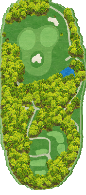 明世カントリークラブ OUT4番ホール コース図