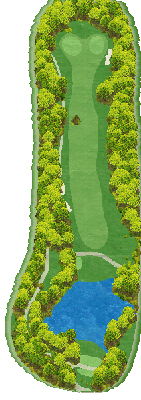 明世カントリークラブ OUT8番ホール コース図