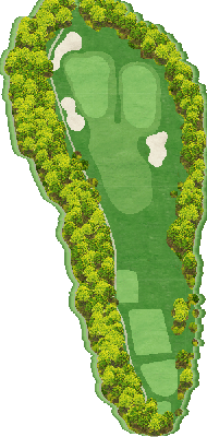 赤城カントリー倶楽部 OUT8番ホール コース図