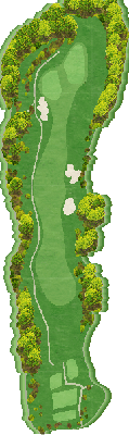 赤城カントリー倶楽部 IN2番ホール コース図