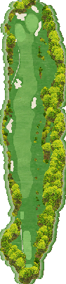 赤城カントリー倶楽部 IN4番ホール コース図
