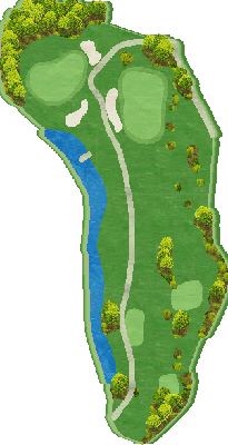釧路風林カントリークラブ Ｃコース4番ホール コース図