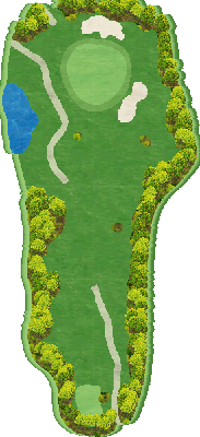 釧路風林カントリークラブ Ｃコース7番ホール コース図