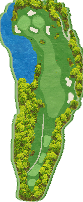 トライアルゴルフ＆リゾート ＷＡＫＡＭＩＹＡ ＣＯＵＲＳＥ（旧：ＳＵＮＧＯＬＦ＆ＲＥＳＯＲＴ ワカミヤコース） IN13番ホール コース図